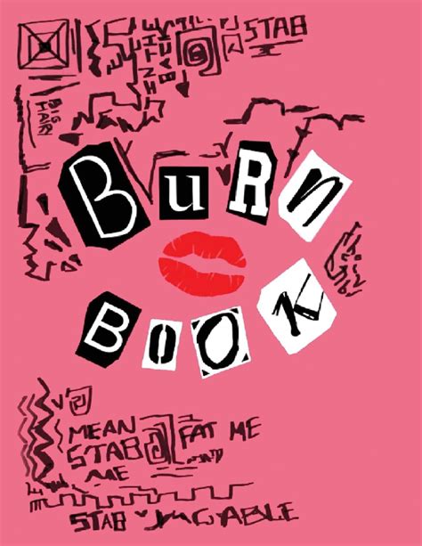 Burn Book Mean Girls Mean Girls Inspired Its Full Of Secrets Blank