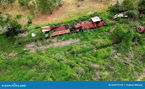 Abandoned Locomotives and Wagons Stock Photo - Image of taking, vehicle ...