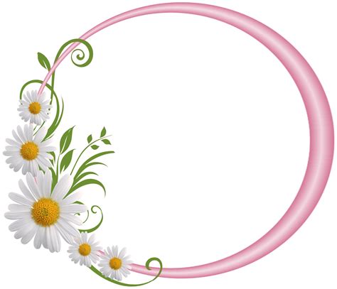 Floral Frame Round Png