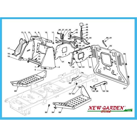 Exploded View Of Tractor Frame Cm Pg Hd Castelgarden Ggp Stig