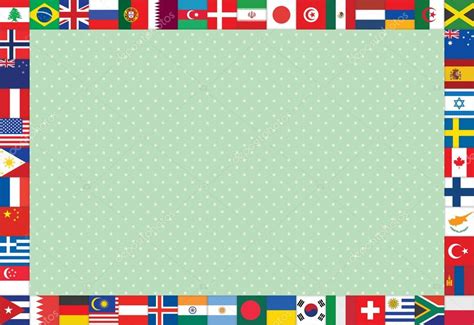 Background with world flags frame — Stock Vector © romantiche #107608924