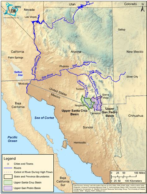 Sonora River Mexico Map