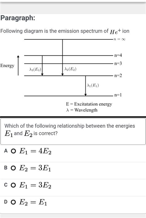 E1 Is Kinetic Energy Of The Electron When The Frequency Of The Incident