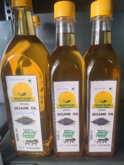 Healthy Delight Wood Pressed Sesame Oil For Cooking Packaging Type