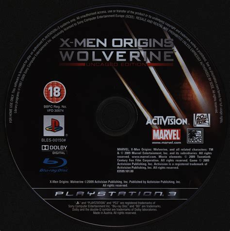 X-Men Origins: Wolverine (Uncaged Edition) PS3 PAL BLES-00150 800dpi ...