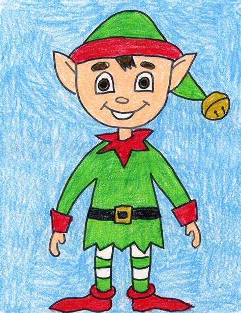 Santa Elf Drawing At Explore Collection Of Santa