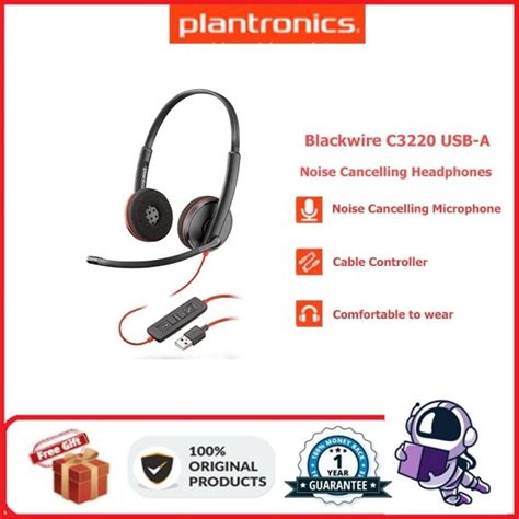 ∏ 100 Original Plantronics Blackwire C3220 Blackwire C3210 Business Noise Reduction Headset Usb