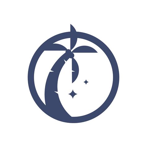 circle beach logo  vector art  vecteezy