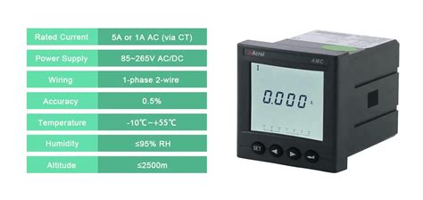 Acrel Single Phase Ac Digital Ammeter Amc L Ai Acrel