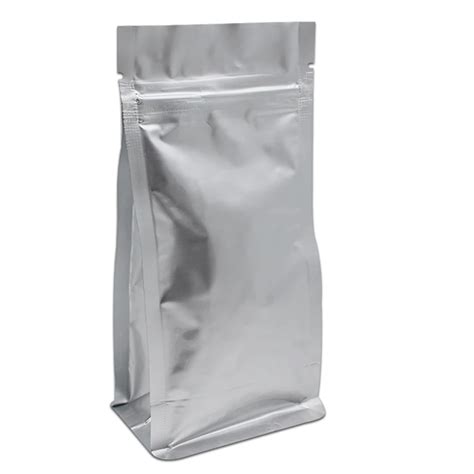 50pcslot Stand Up Pure Mylar Foil Side Gusset Bag Ziplock Grip Seal