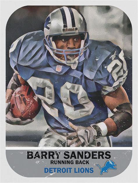 Barry Sanders Mixed Media Barry Sanders Detroit Lions Trading Card