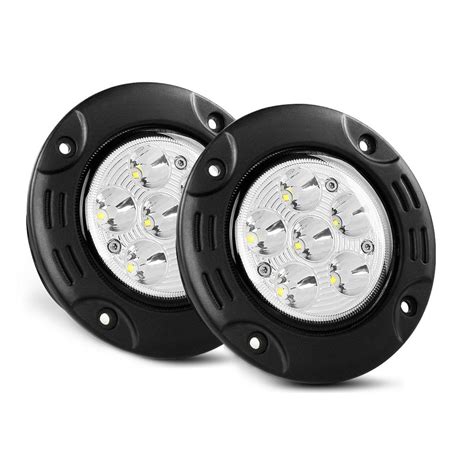 Nilight Ni 18w Fmr Led Light Bar 2pcs 18w Spot Flush Mount Led Work Light Round Driving Lights