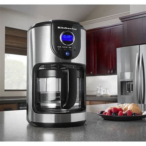 Kitchenaid Kcm111ob Onyx Black 12 Cup Programmable Coffee Maker With Glass Carafe Bed Bath