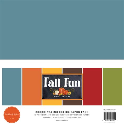 Carta Bella Solids Collection Kit X Fall Fun