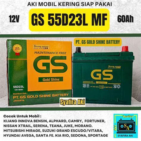 Jual Aki Mobil Battery Gs Mf Type D L V Ah Kering Di Seller