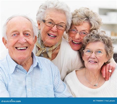 portrait  older people smiling happily stock photo image  active