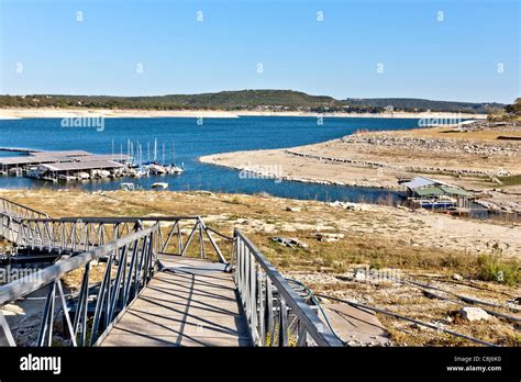 Lake Travis 'Hudson Bend' shows 'extreme low water Stock Photo - Alamy