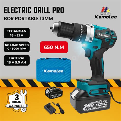 Jual Kamolee Mesin Bor Impact Drill PRO Torsi Max 650N M Jakarta