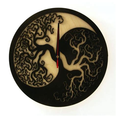 Tree Jing Jang Wood Clock Indigovento Clock Wooden Clock