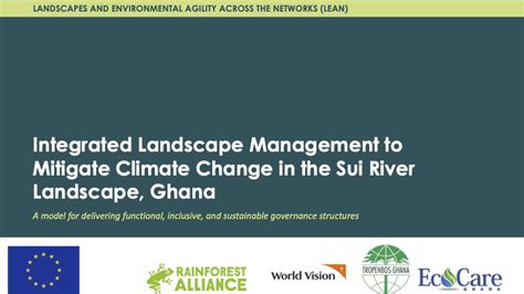 Integrated landscape management to mitigate climate change