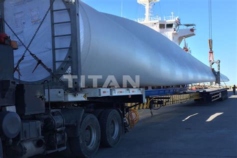 Titan Extendable Lowbed Trailers For Wind Blade Transport Application