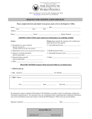 Fillable Online Iwp Certification Request Form 2doc Iwp Fax Email