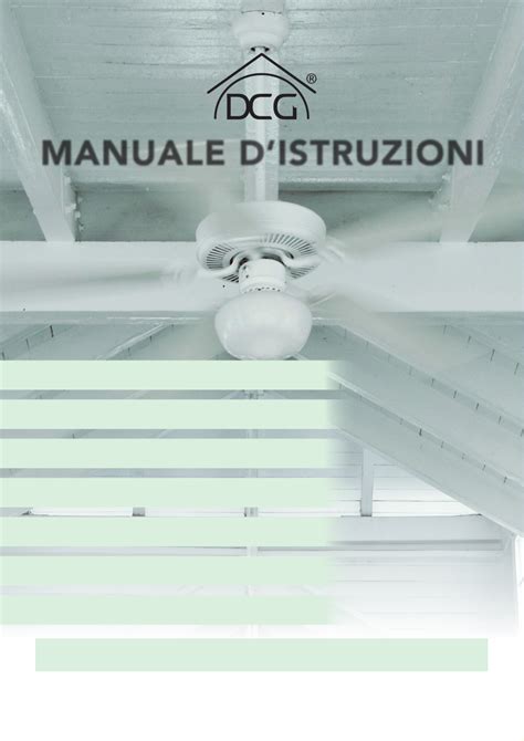 Manuale DCG VE CRD50 TL Ventilatore Da Soffitto