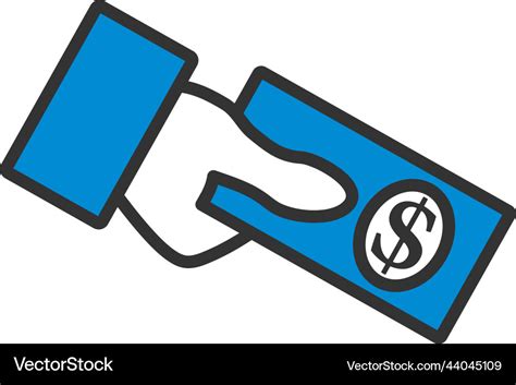 Hand holding money icon Royalty Free Vector Image