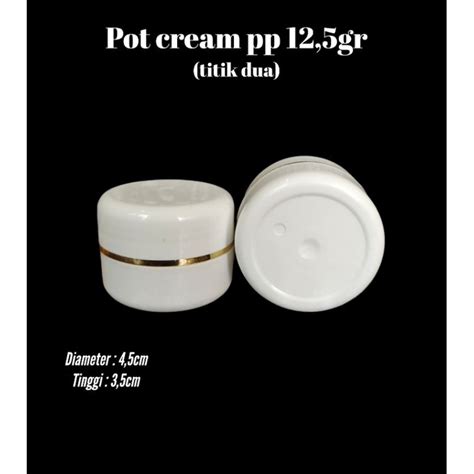 Jual Pot Cream Gr Pp Putih Gading List Gold Titik Dua Shopee