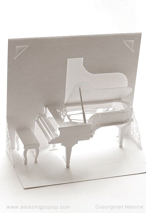 Pop Up Grand Piano Pop Up Cards Origami Paper Art Kirigami