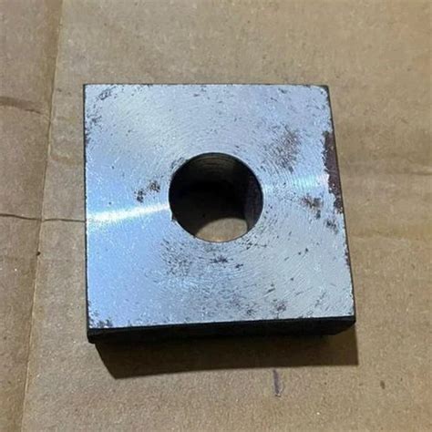 50x50mm LXW 20mm Mild Steel Square Plate Washer Inner Diameter 18 Mm