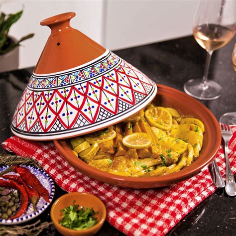 Large Tagine Cooking & Serving Pot, (Signature Tuareg Red) – Kamsah