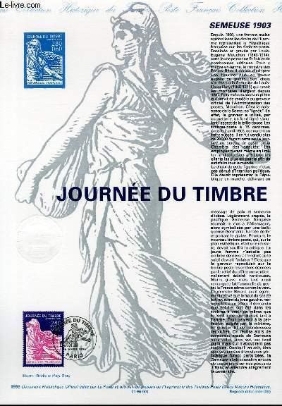 DOCUMENT PHILATELIQUE OFFICIEL JOURNEE DU TIMBRE SEMEUSE 1903 N