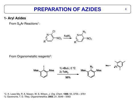 Ppt Organic Azides An Overview Their Synthesis Reactions And Applications Powerpoint