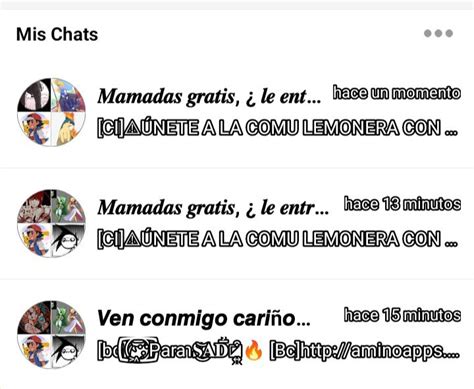 Alerta De Spam Y De Comunidades No Deseadas En Los Chats De La