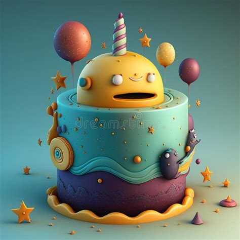 Festa Cake D Cake Illustration Birthday Cake D Cake Decorated