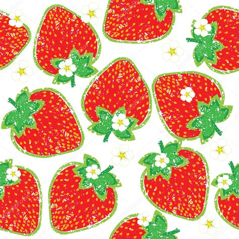 Seamless Pattern Of Strawberry Stock Vector Image By Korobovaok