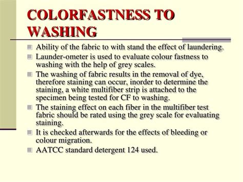 Colour Fastness