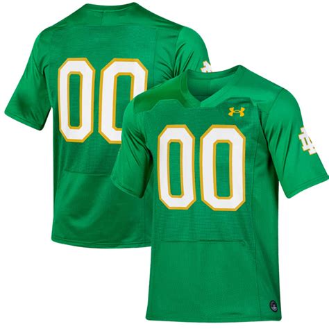 Notre Dame Fighting Irish Football Green Custom Jersey Stitched