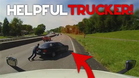 American Truck Drivers Dash Cameras Trucker Road Rage Car Merge In