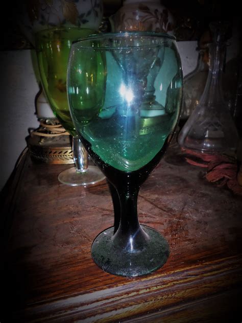 Wine Glass, Rare, Tableware, Green, Unique, Dinnerware, Tablewares ...