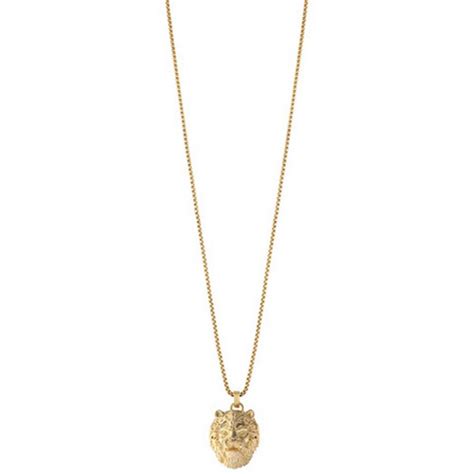 Collier Homme Guess Bijoux Jumn Jwyg Lion King Acier Dor Sur