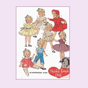 Shirley Temple Doll Clothing Pattern In Digital Pdf Format Etsy