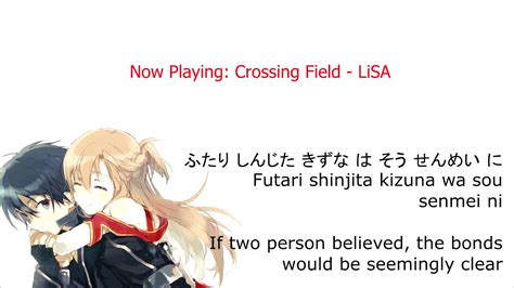 Lisa Crossing Field Sword Art Online Opening With Romaji Lyrics