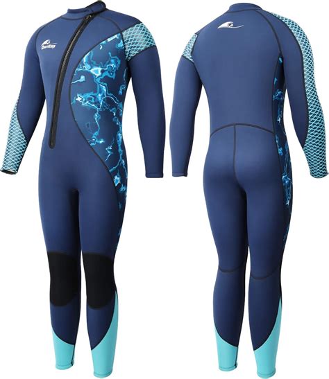 Yikayin Mens Wetsuits Full Length Shorty 3mm Neoprene Diving Suit Men