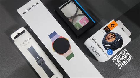 Samsung Galaxy Watch5 Pro Unbox Startup Spigen Rugged Armor Pro