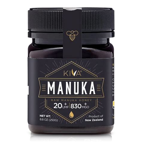 Buy Kiva Raw Manuka Honey Certified UMF 20 MGO 830 100 Pure