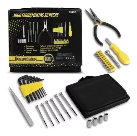 Kit Jogo De Ferramentas 32 Peças Titanium 05490 MercadoLivre