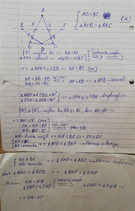 11 Fie Mşi N mijloacele laturilor AB și AC ale triunghiului