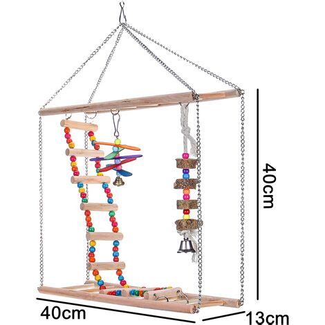 Perroquet Jouets En Bois Oiseaux Pour Animaux De Compagnie Oscillant D